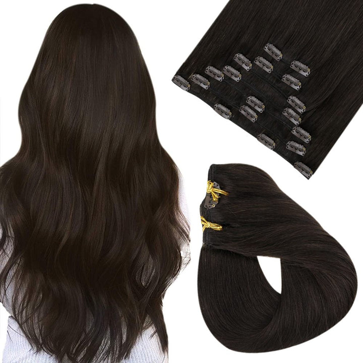 brown clip in hair extensions
