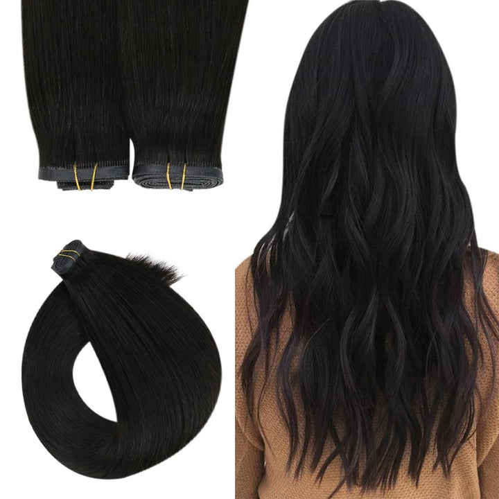 hair weft double drawn best type of hair extensions black hair extensions extensions for thin hair extensions on short hair
