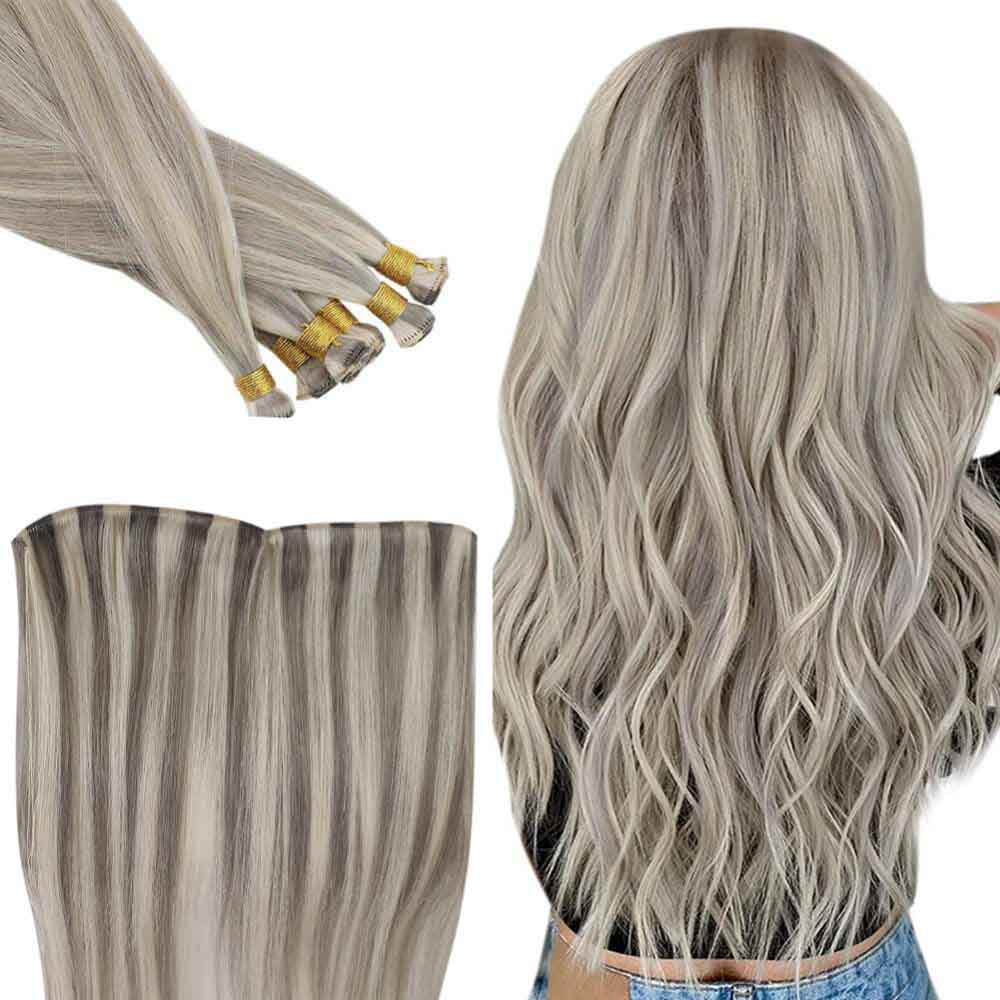 highlight handtied weft wefts of hair hand tied weft extensions Sew in hair extensions wefts hair extensions