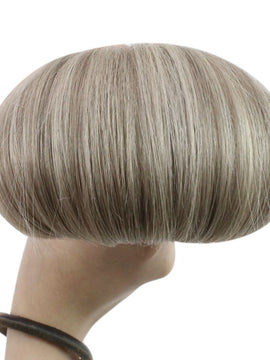 Hand Tied Weft Human Bundles Virgin Hair Grey Blonde Highlights #19/60 |Easyouth