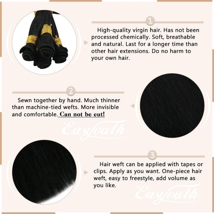 hand tied weft extensions human hair hair extensions for women hair extensions salon invisible hair extensions