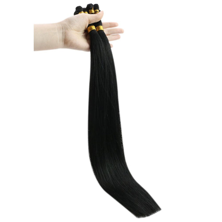 hand tied weft extensions for thin hair real human hair extensions seamless hair extensions straight hair extensions