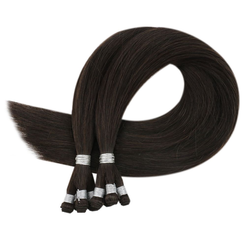handmade weft extensions chocolate brown hand tied extensions cost hair extension installation