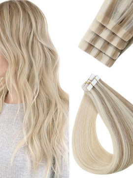 100% Human Hair Tape Balayage Blonde to Blonde Highlights Virgin Injection Tape #18/22/60