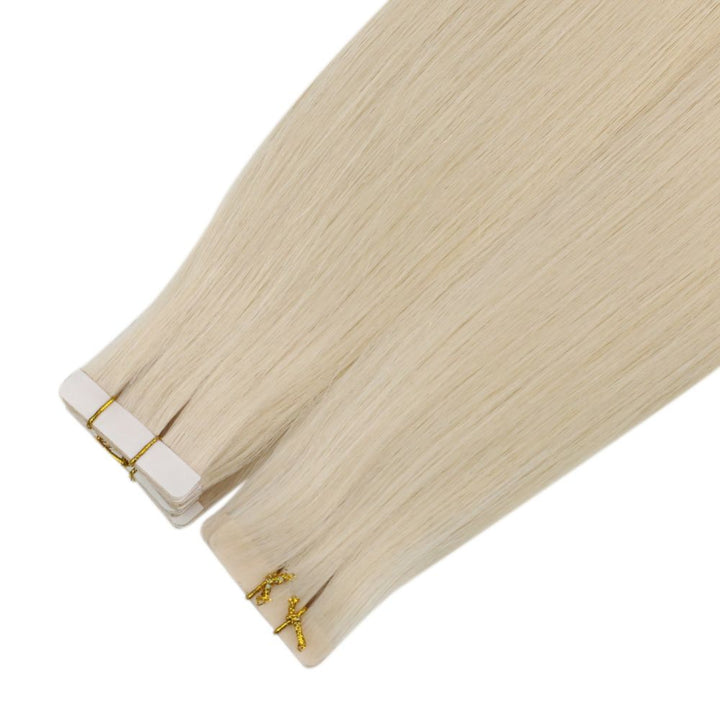 skin weft tape hair extensions,Seamless Tape Extensions 16 Inch Tape in Hair Extensions Blonde Tape in Extensions