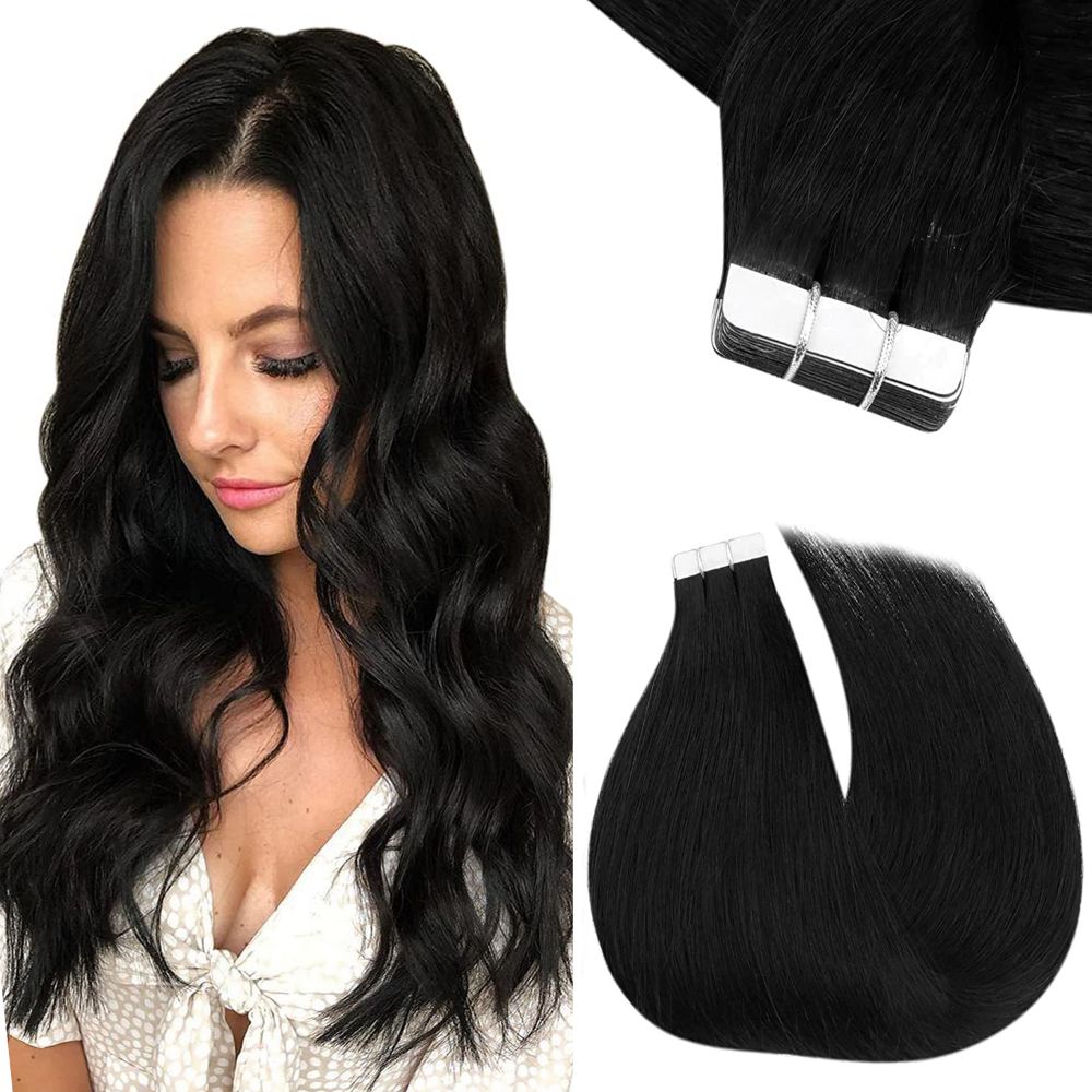 Black tape in hair extensions
