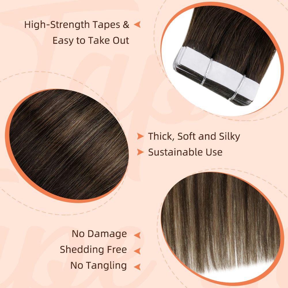 1 pack of tape in hair extensions