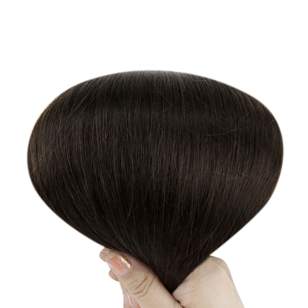 [Final Sale]U Tip Hair Extensions Remy Human Hair Darkest Brown #2