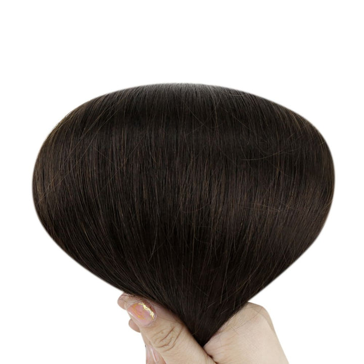 [Final Sale]U Tip Hair Extensions Remy Human Hair Darkest Brown #2