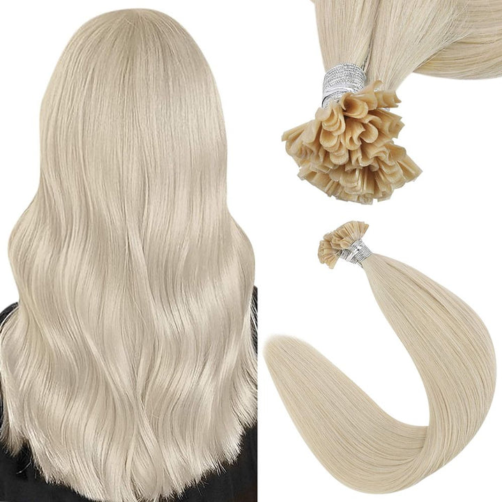 Human Hair Nail Tip Hair Extensions
