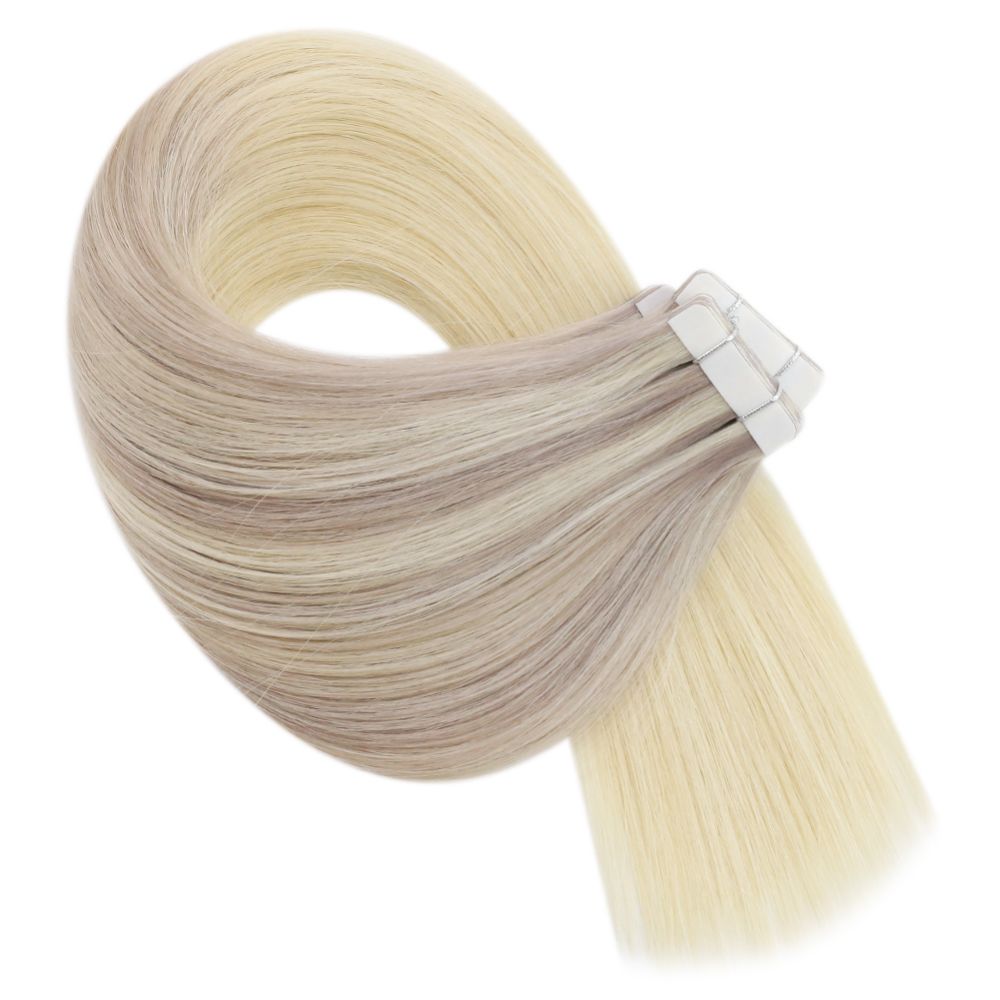 blonde tape in hair extensions human hair