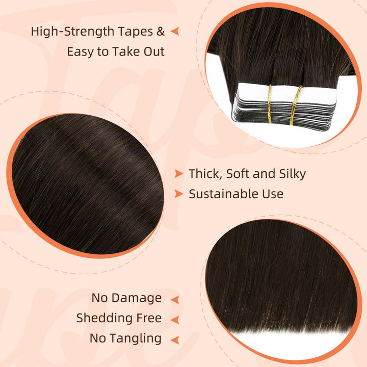 tape in hair extensions easyouth dark brown tape in extensions glue in hair extensions glue on hair extensions tape in extensions for brown hair