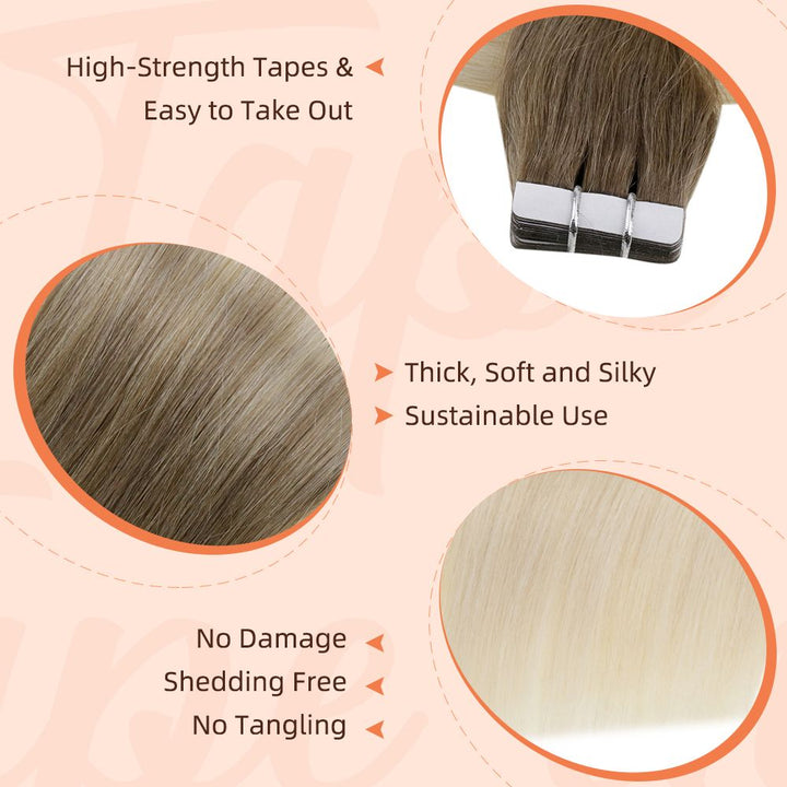 tape in long hair extensions easyouth dark brown tape in extensions glue in hair extensions glue on hair extensions tape in extensions for brown hair