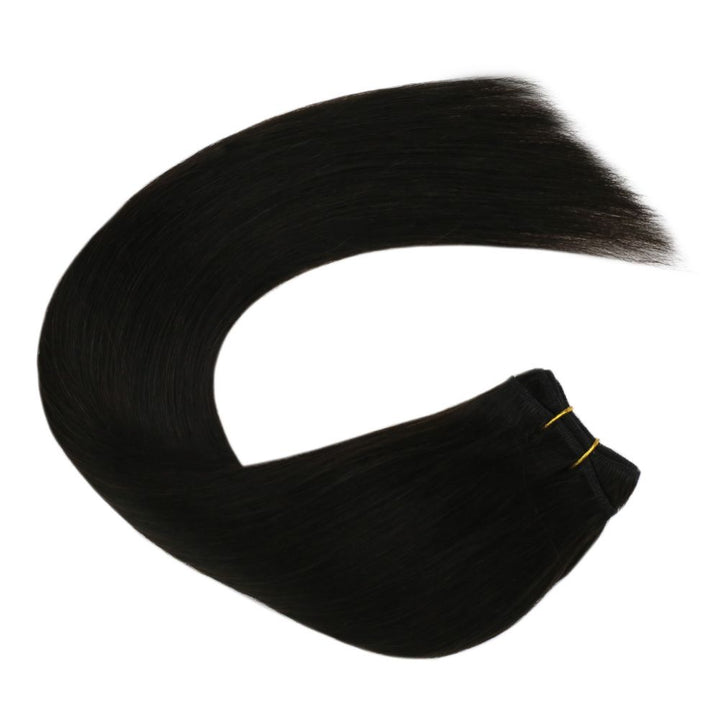 machine weft human hair extensions