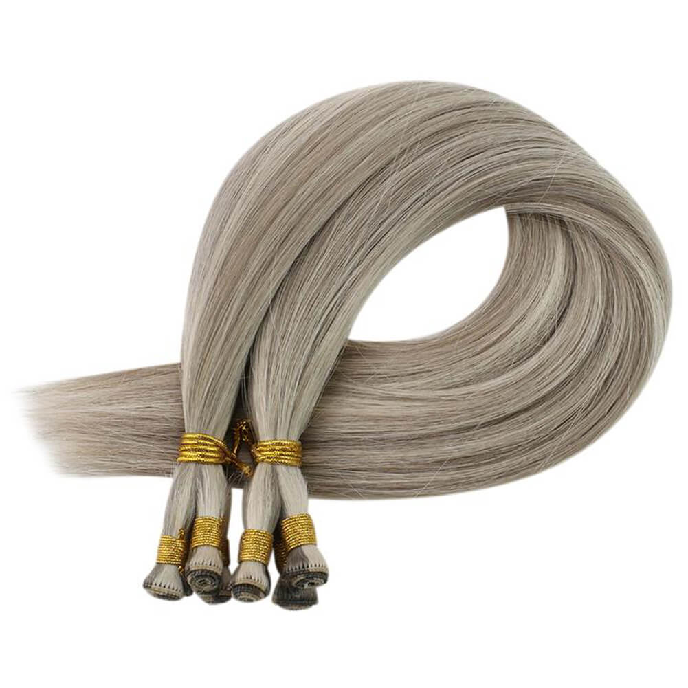 gray hair weft bundles virgin hair