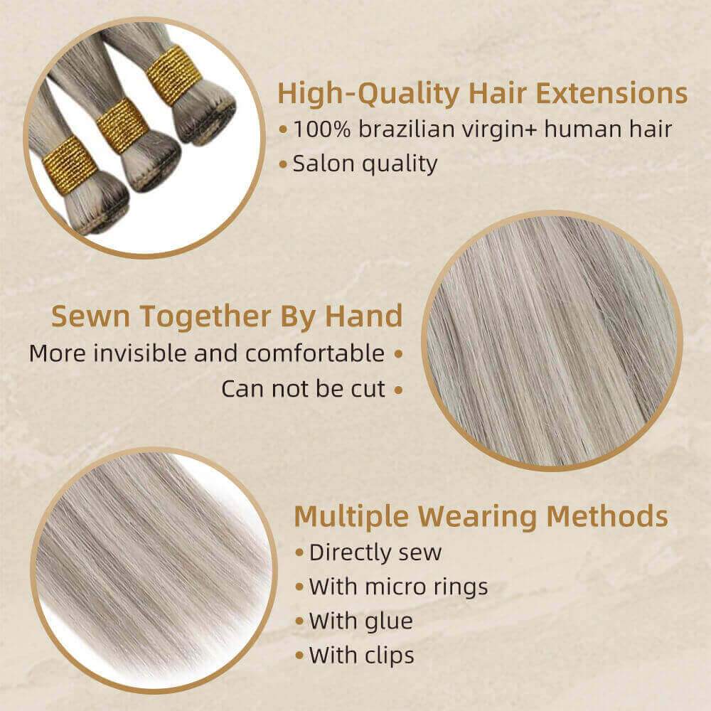 Hand Tied Weft High Quality Virgin Hair Bundles