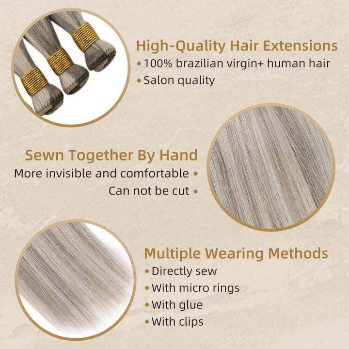 Hand Tied Weft High Quality Virgin Hair Bundles