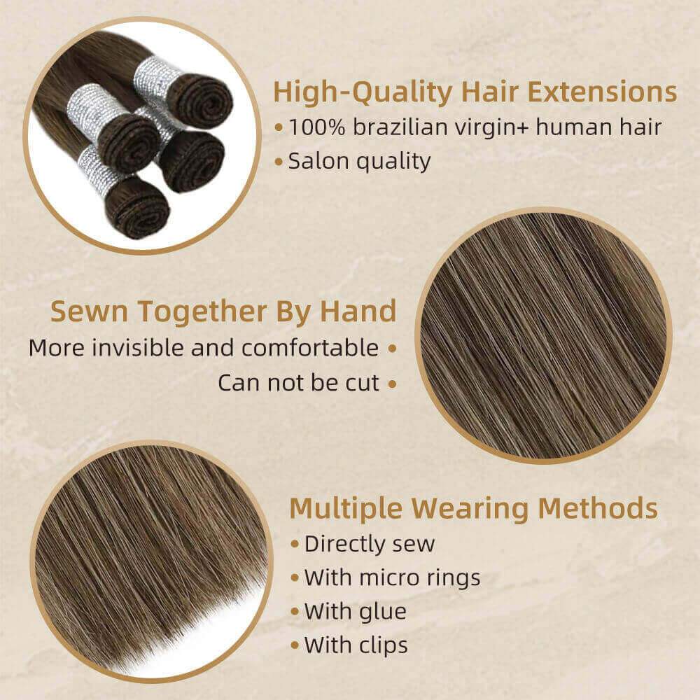 Hand Tied Weft High Quality Virgin Hair Bundles