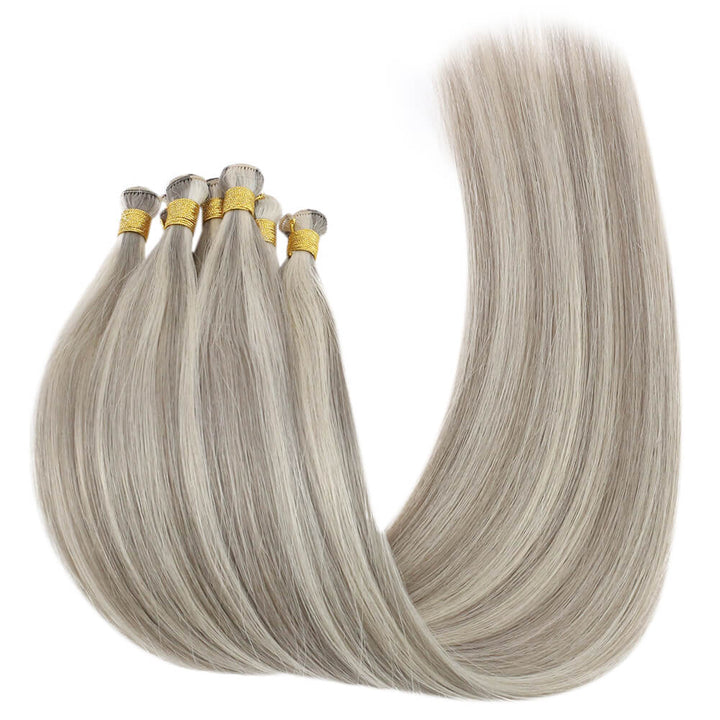 handmade weft hair extensions blonde