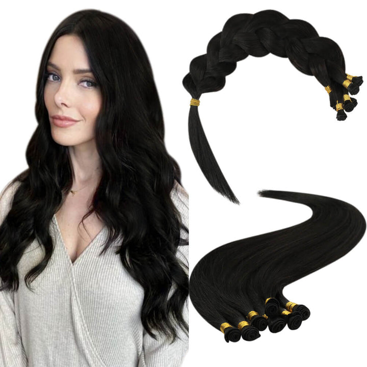 handtied weft high quality virgin hair off black 1b