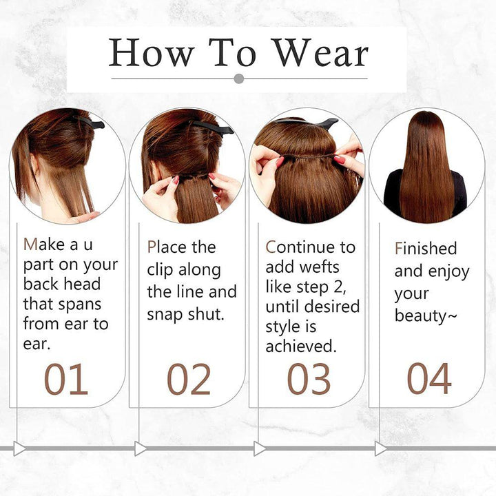 clip in hair extensions real human hair