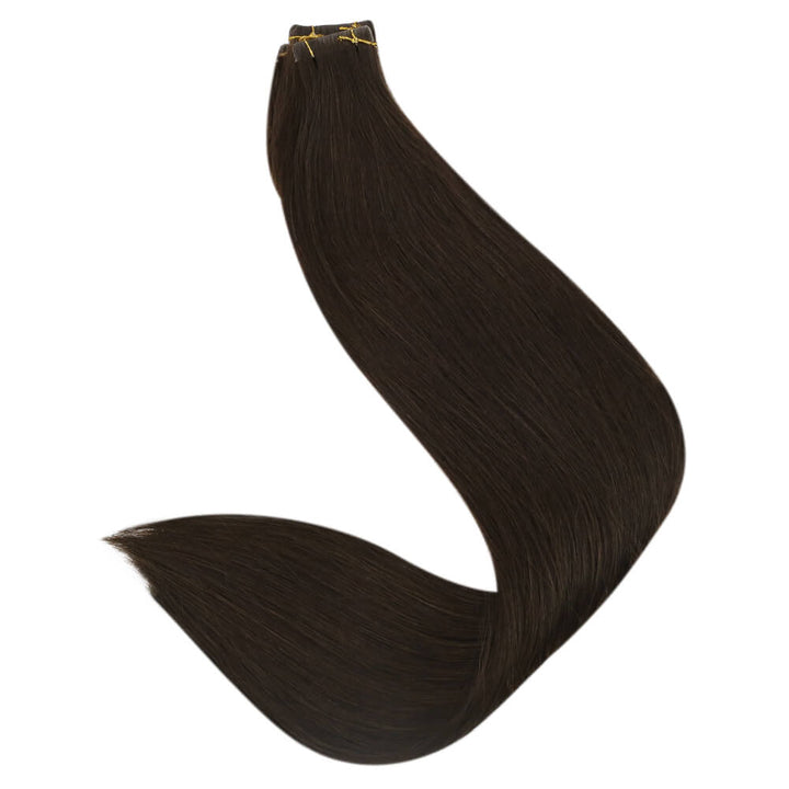 medium brown tape in hair extensions virgin hair