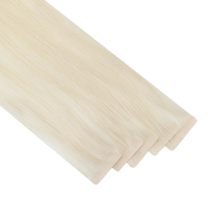 platinum blonde hair extensions tape in virgin hair