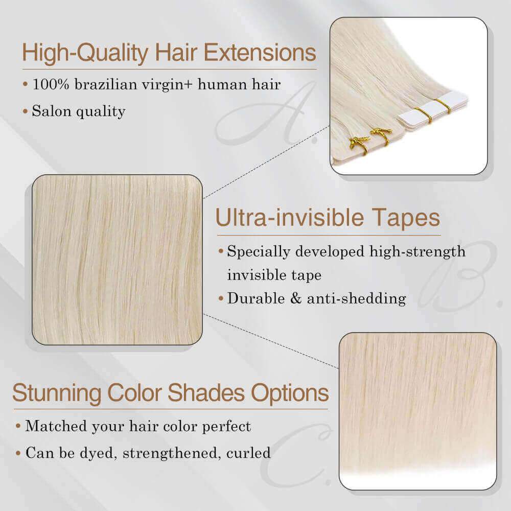 pu skin weft hair extensions