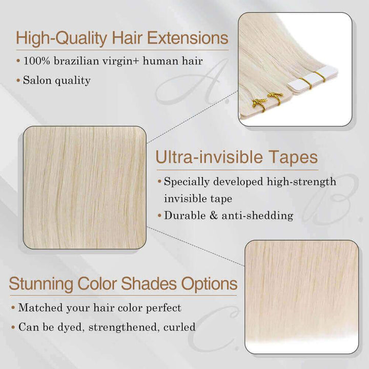 pu skin weft hair extensions