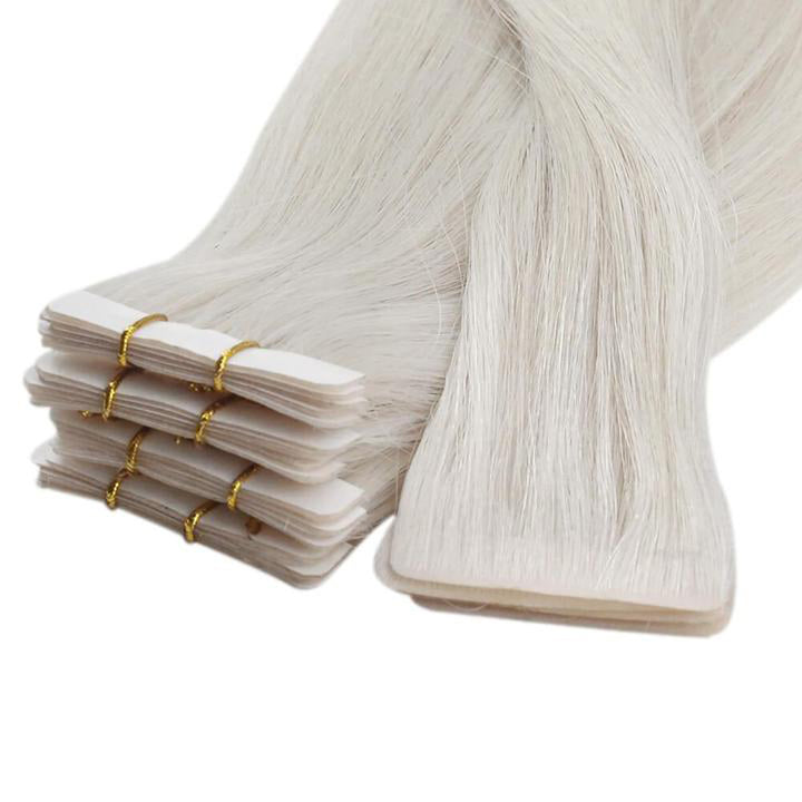 glue in human hair extensions blonde