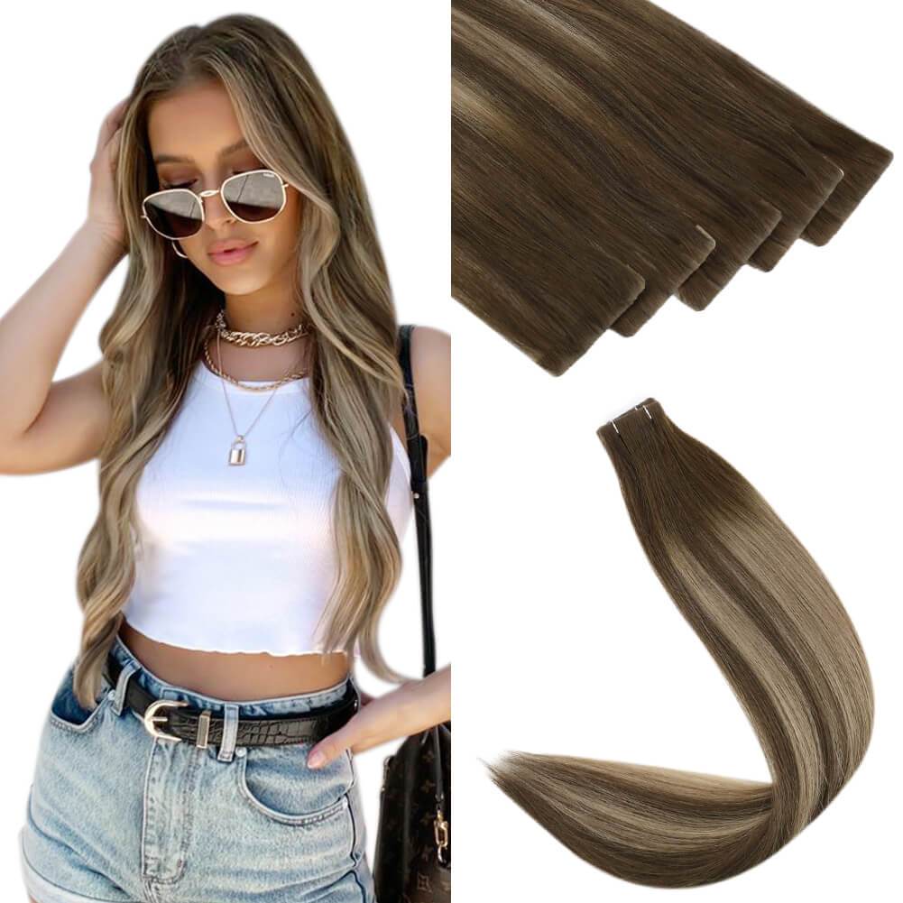 virgin+ seamless tape in hair extensions invisible hair