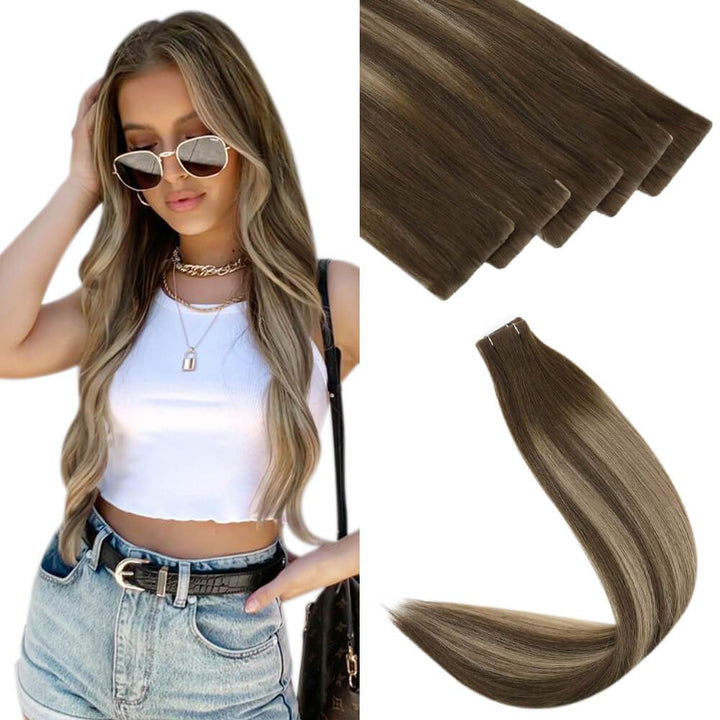 virgin+ seamless tape in hair extensions invisible hair