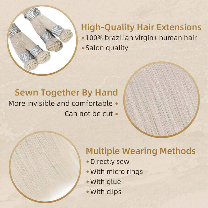 hand tied weft hair extensions 22 inch