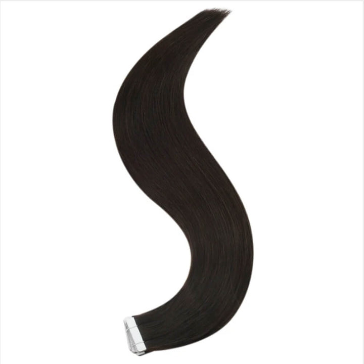 virgin tape in hair extensions for women dark brown