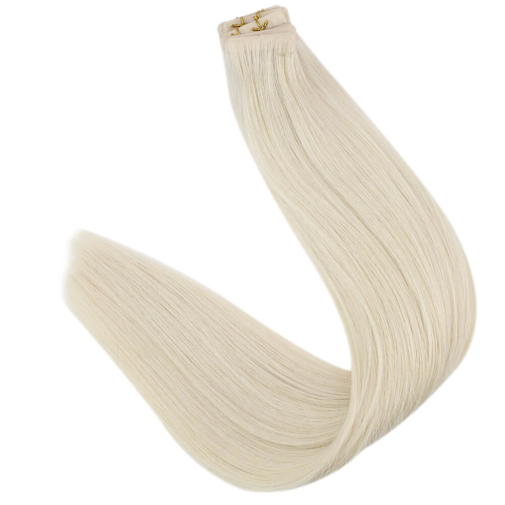 virgin tape in hair extensions platinum blonde
