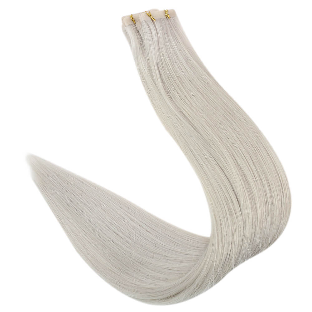 white blonde hair extensions tape in human hair for women